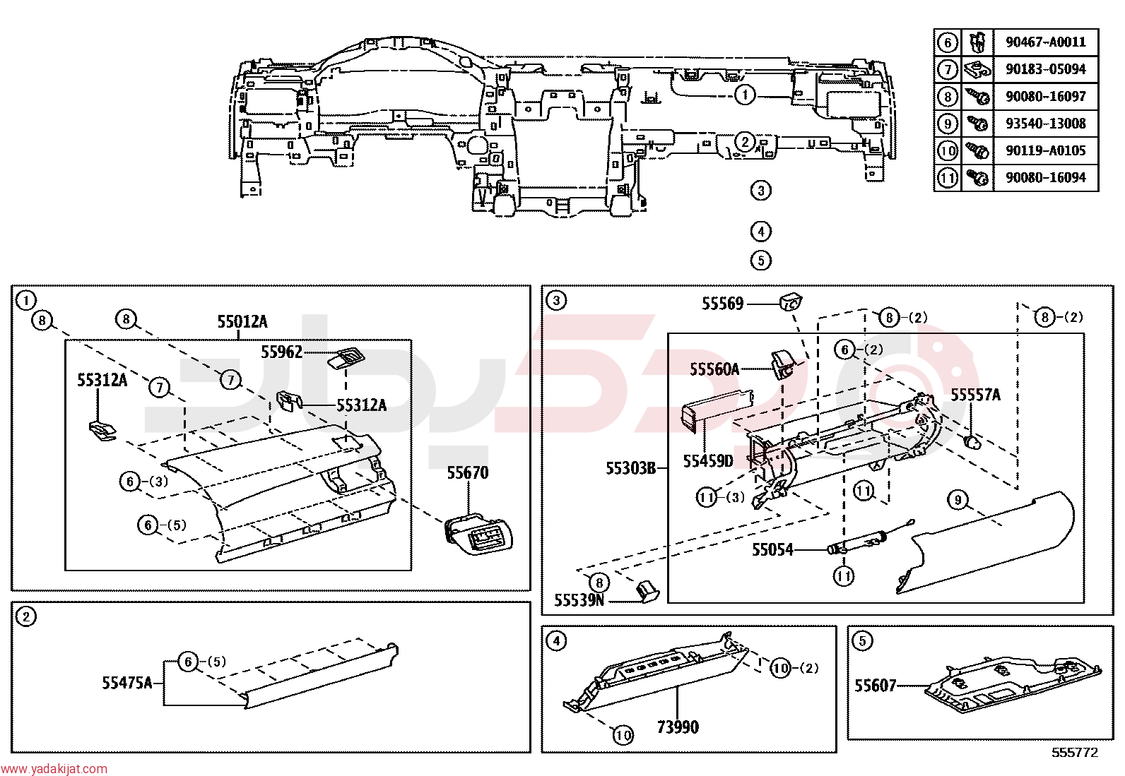 REGISTER ASSY, INSTRUMENT PANEL, NO.3 | 5567006210C0
